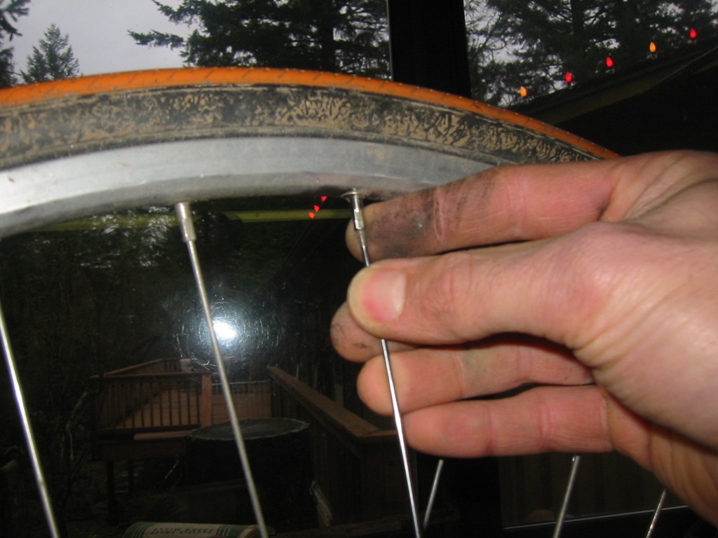 replacing spokes rear bike wheel